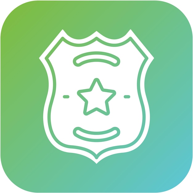 Estilo del icono de la insignia de la policía