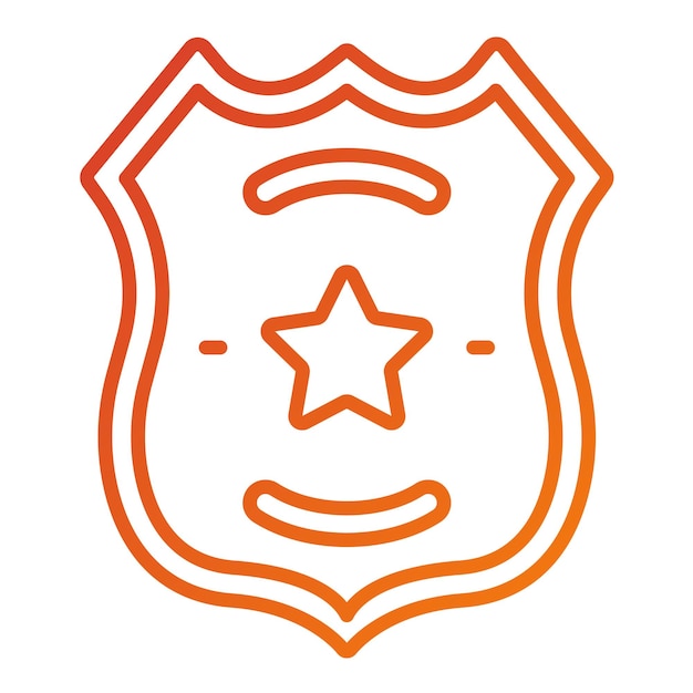 Estilo del icono de la insignia de la policía
