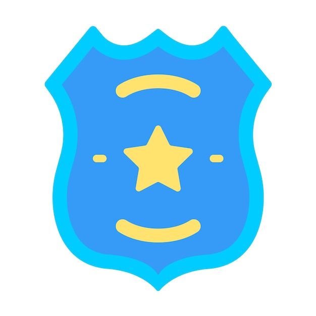 Estilo del icono de la insignia de la policía