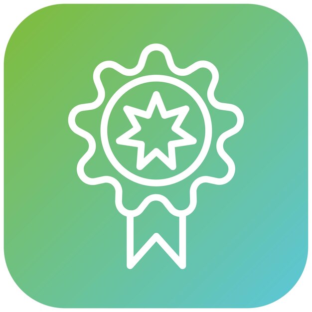 Estilo del icono de la insignia de reconocimiento de diseño vectorial