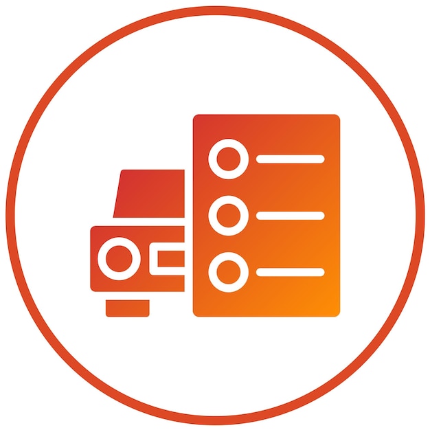 Estilo de icono de inspección de automóviles de diseño vectorial