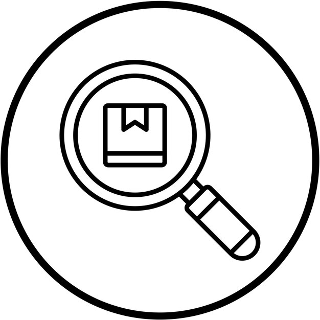 Estilo del icono de inspección de diseño vectorial