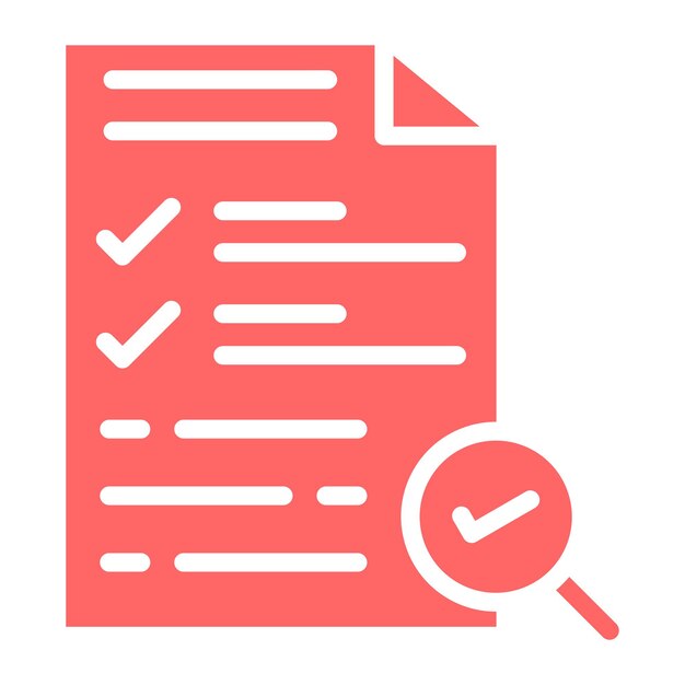 Estilo del icono de inspección de diseño vectorial