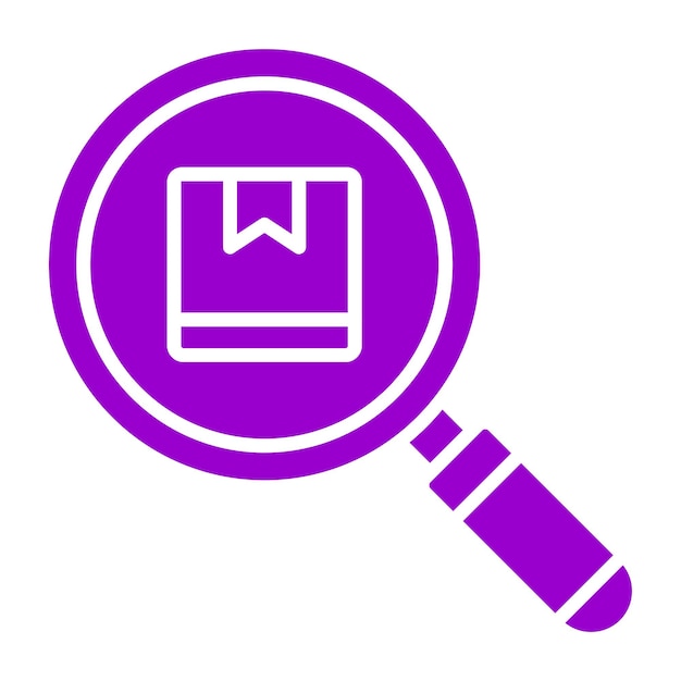 Estilo del icono de inspección de diseño vectorial