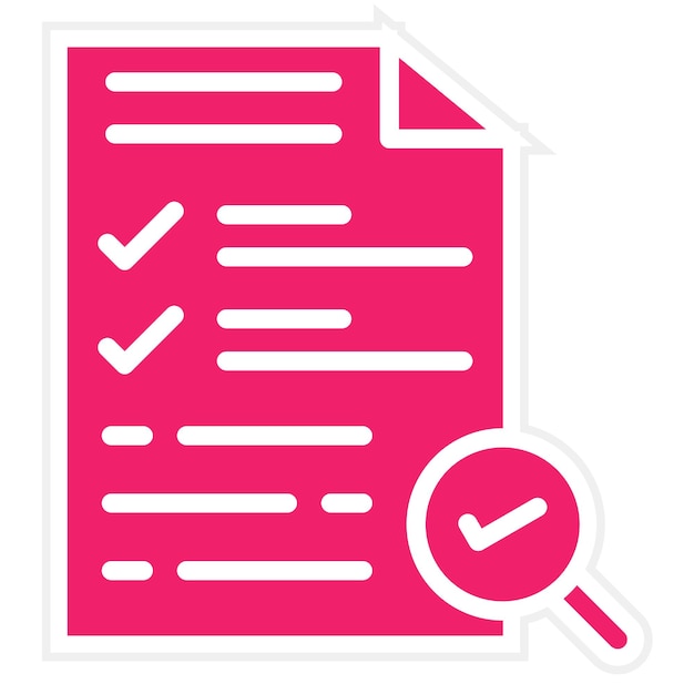 Estilo del icono de inspección de diseño vectorial