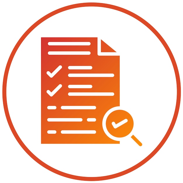 Estilo del icono de inspección de diseño vectorial