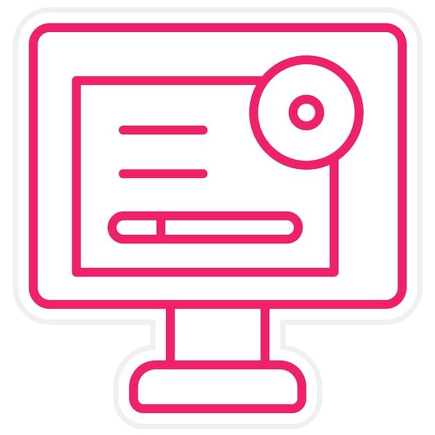Estilo del icono de instalación de los controladores de diseño vectorial