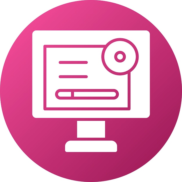 Estilo del icono de instalación de los controladores de diseño vectorial
