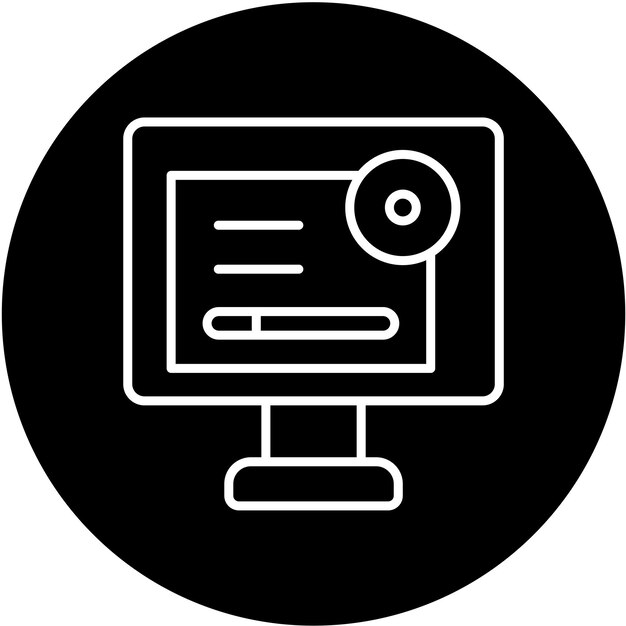 Estilo del icono de instalación de los controladores de diseño vectorial