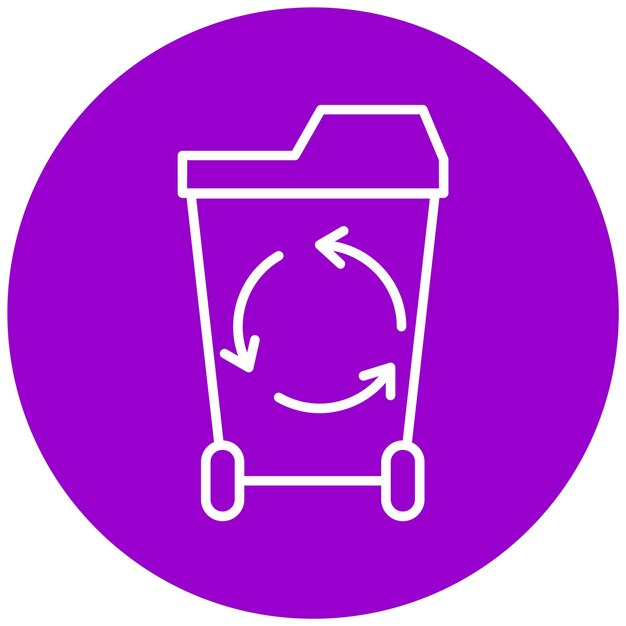 Estilo del icono de la instalación de desechos de diseño vectorial
