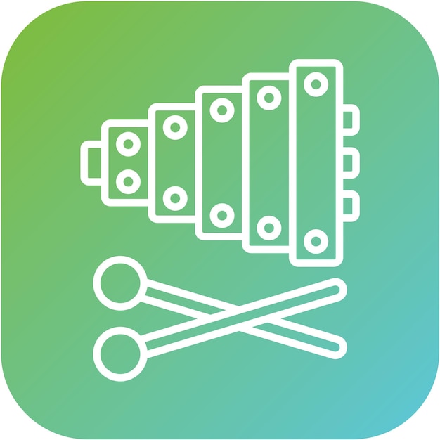 Estilo del icono del instrumento de diseño vectorial
