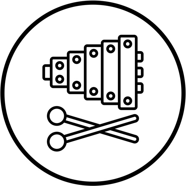 Estilo del icono del instrumento de diseño vectorial
