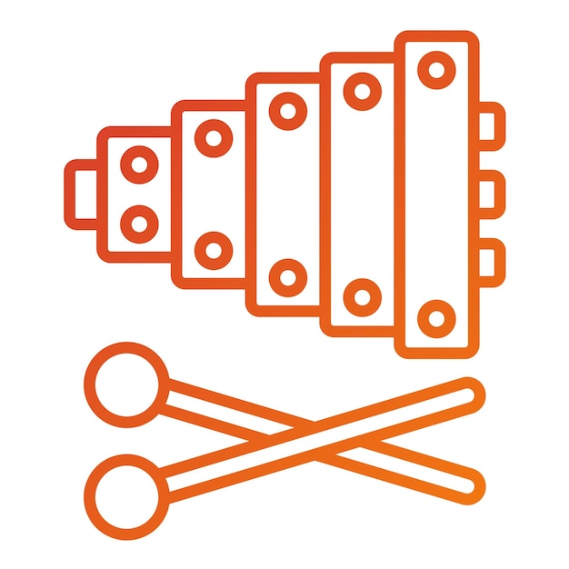 Estilo del icono del instrumento de diseño vectorial