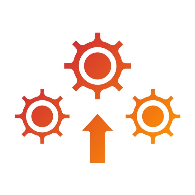 Estilo de icono de integración de tecnología de diseño vectorial