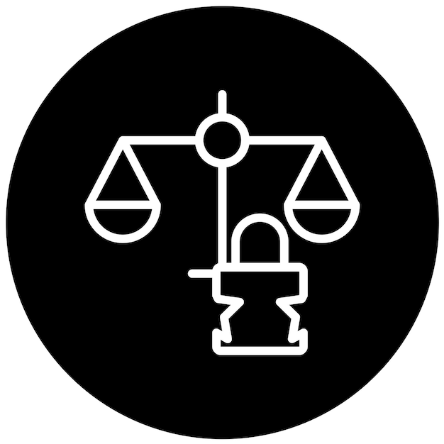 Estilo del icono de integridad de violación de diseño vectorial