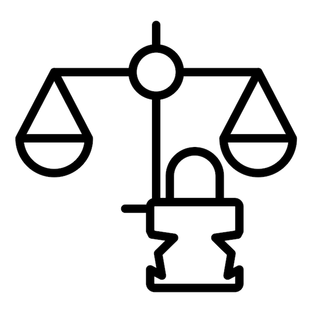 Estilo del icono de integridad de violación de diseño vectorial