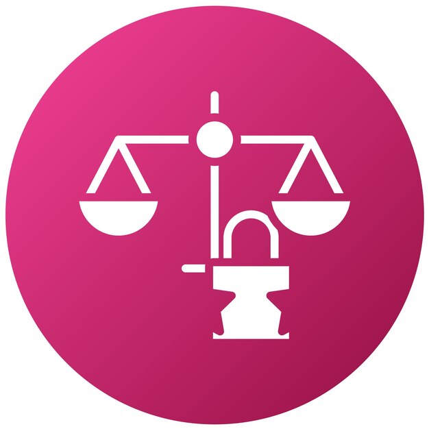 Estilo del icono de integridad de violación de diseño vectorial