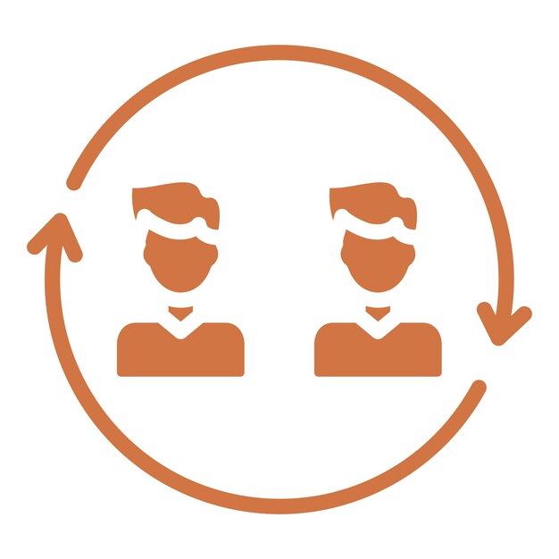Estilo de icono de interacción del cliente de diseño vectorial