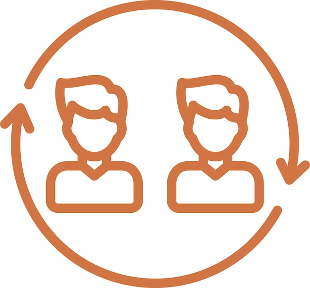 Estilo de icono de interacción del cliente de diseño vectorial