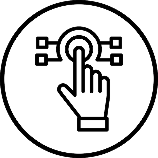 Estilo de icono interactivo de diseño vectorial