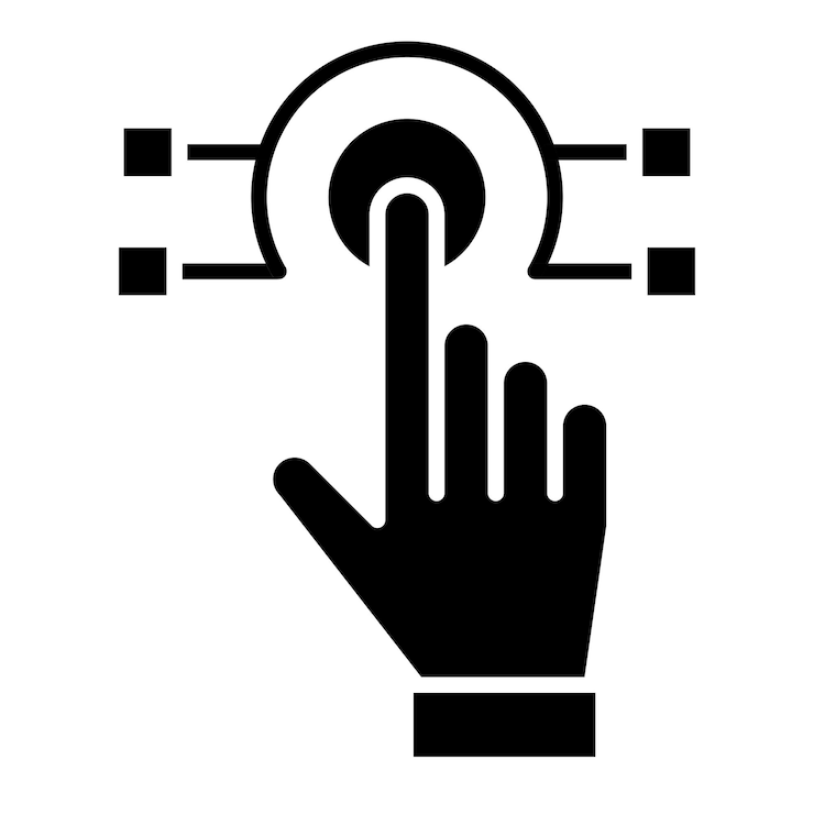 Vector estilo de icono interactivo de diseño vectorial