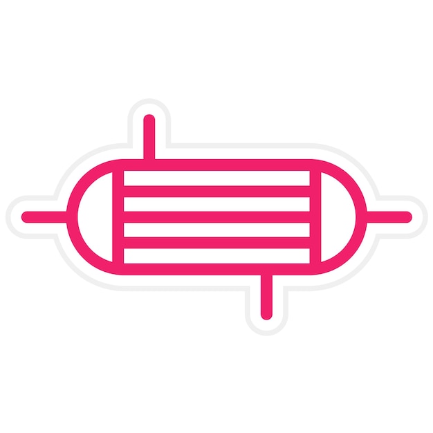 Estilo del icono del intercambiador de calor de diseño vectorial