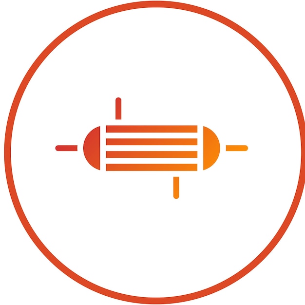 Estilo del icono del intercambiador de calor de diseño vectorial