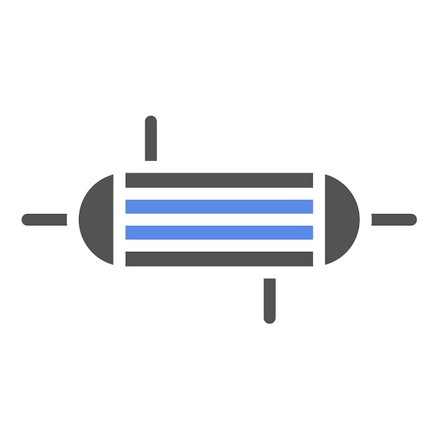 Estilo del icono del intercambiador de calor de diseño vectorial
