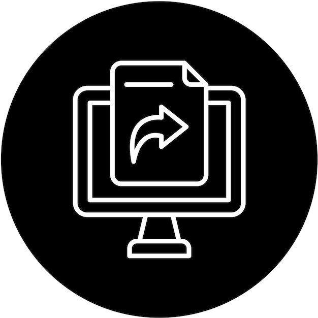 Estilo del icono de intercambio de archivos de diseño vectorial