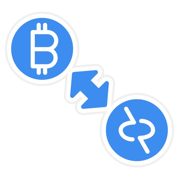 Estilo de icono de intercambio atómico de diseño vectorial