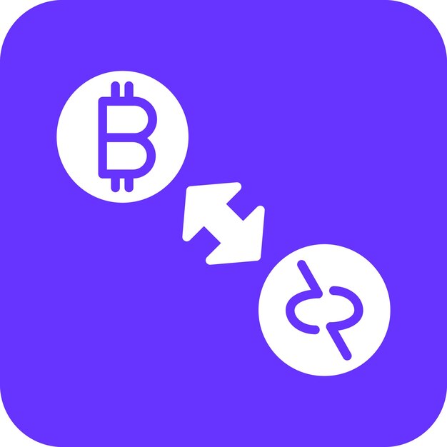 Estilo de icono de intercambio atómico de diseño vectorial