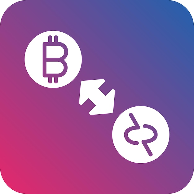 Estilo de icono de intercambio atómico de diseño vectorial