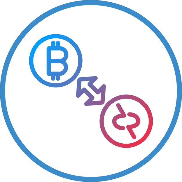 Estilo de icono de intercambio atómico de diseño vectorial