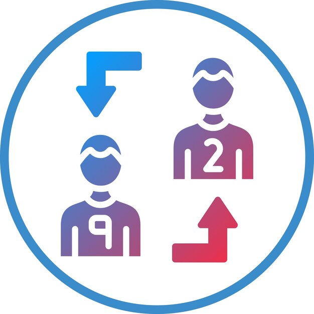 Estilo de icono de intercambio de diseño vectorial