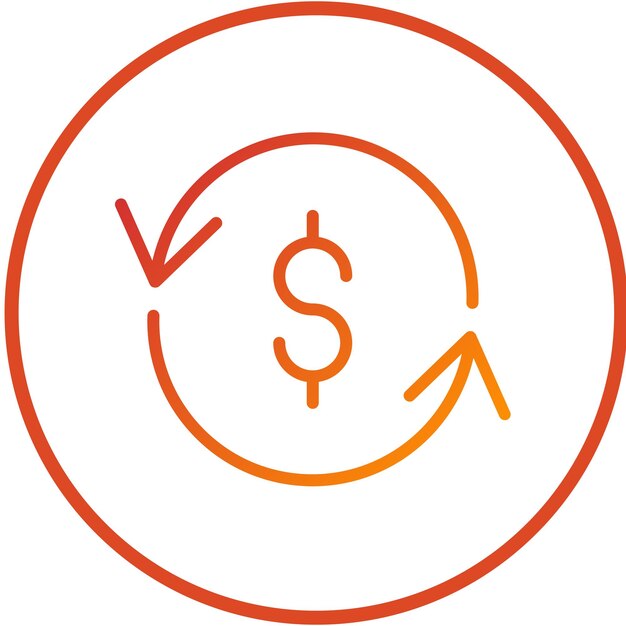 Estilo de icono de intercambio de diseño vectorial