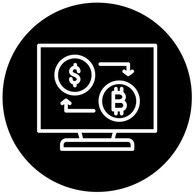 Estilo de icono de intercambio de diseño vectorial