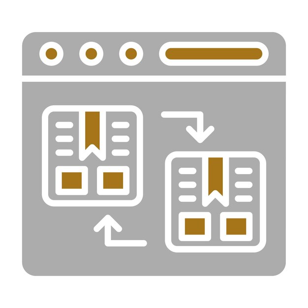 Estilo de icono de intercambio de diseño vectorial