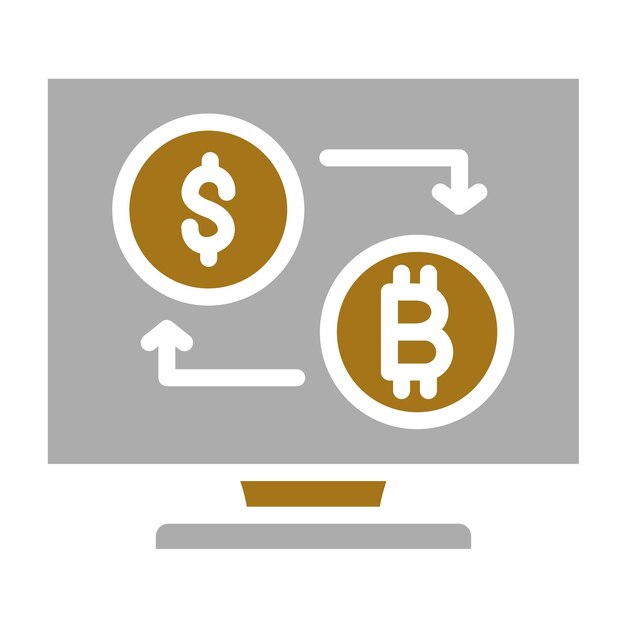 Estilo de icono de intercambio de diseño vectorial
