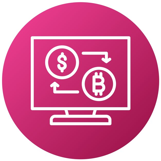 Estilo de icono de intercambio de diseño vectorial
