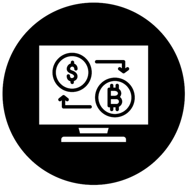 Estilo de icono de intercambio de diseño vectorial