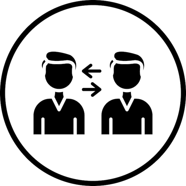 Estilo de icono de intercambio del jugador de diseño vectorial