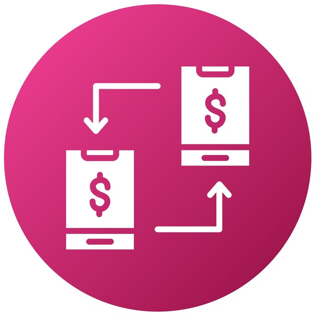 Estilo de icono de intercambio de pagos de diseño vectorial