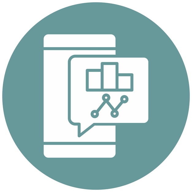 Estilo de icono de las interfaces de datos de diseño vectorial