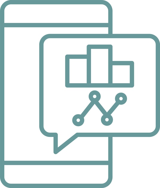Estilo de icono de las interfaces de datos de diseño vectorial