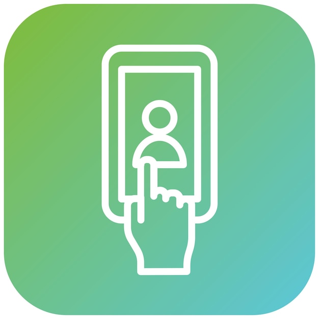 Estilo de icono de la interfaz de autoservicio de diseño vectorial
