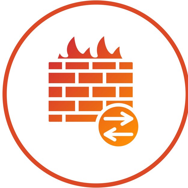 Estilo del icono del interruptor del cortafuegos de diseño vectorial