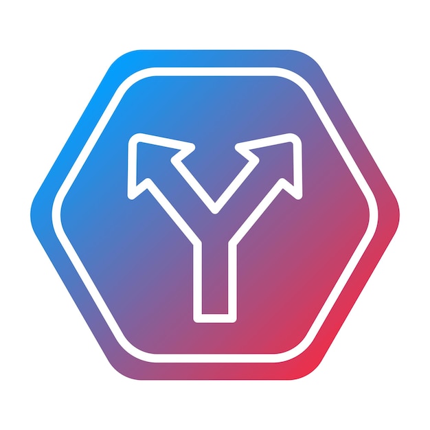 Estilo del icono de intersección del diseño vectorial