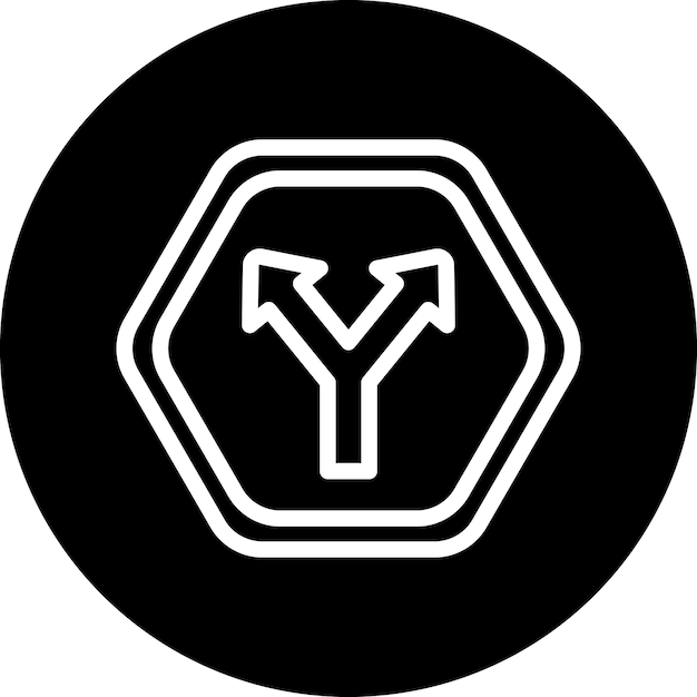 Estilo del icono de intersección del diseño vectorial