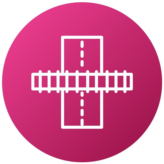 Estilo del icono de intersección de las pistas de diseño vectorial