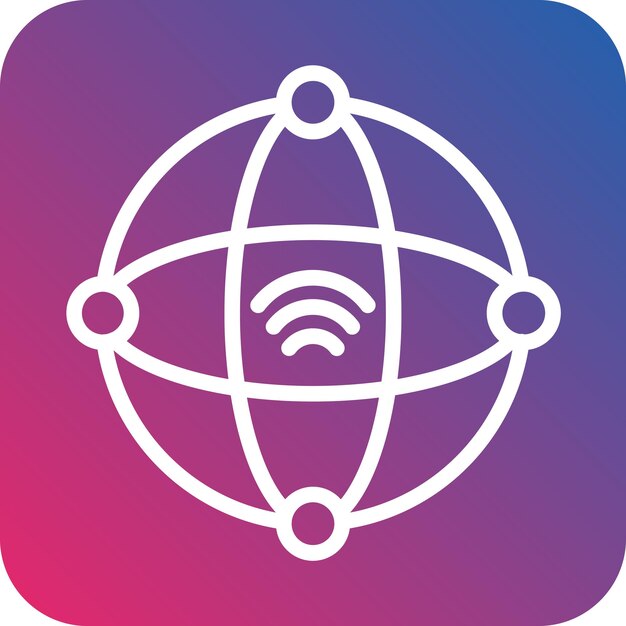 Estilo del icono de la intranet de diseño vectorial